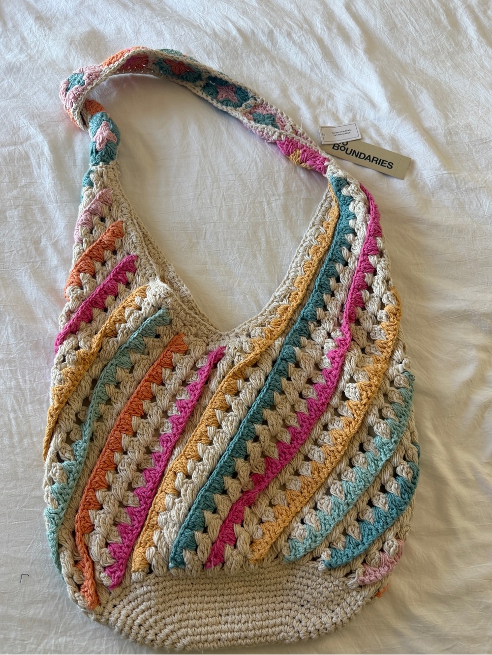 No Boundaries Multicolor Crochet Shoulder Bag - NWT